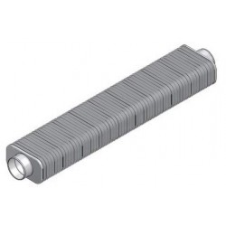 Silencieux rectangulaire DN160 x1m sans fibre minérale