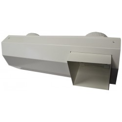 Terminal prise et rejet d'air integrés 125 (métal) blanc pour R. SKY