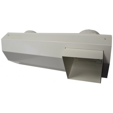 Terminal prise et rejet d'air integrés 125 (métal) blanc pour R. SKY