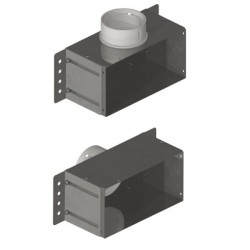 Té AE34C Arrière/Dessus pour bouche rectangulaire 200x100