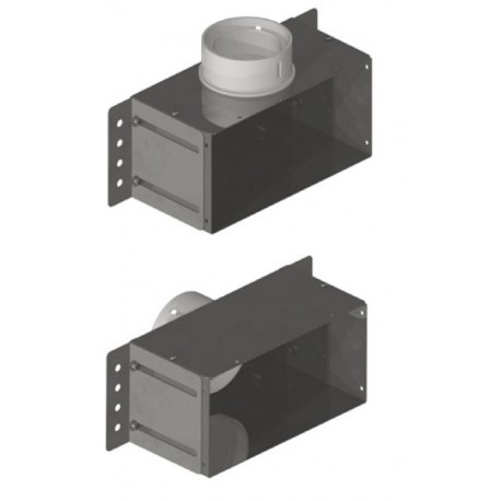 Té AE34C Arrière/Dessus pour bouche rectangulaire 200x100