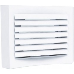 Bouche extra/insuffl métallique blanc lgue portée, plafond