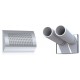 Bouche insufflation blanc lgue portée TINO-D 2XAE34C, murale