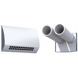 Bouche extraction blanc lgue portée TINO-i 2XAE34C, plafond