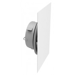 Façade de bouche rectangulaire extraplate blanc RAL9010