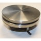 Bouche d'insufflation ronde plate ø125 inox brossé+COL125